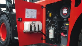 Der Blick ins Fahrzeug beim H100-H180.