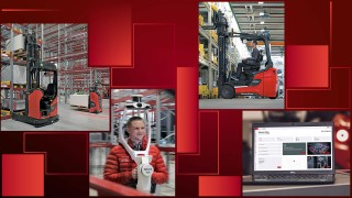 Keyvisual für den Messeauftritt von Linde Material Handling auf der LogiMAT 2026