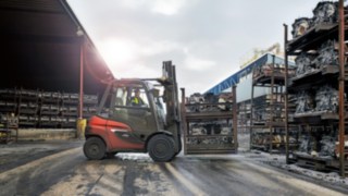 Der V-Stapler H35-H50 von Linde Material Handling im Einsatz